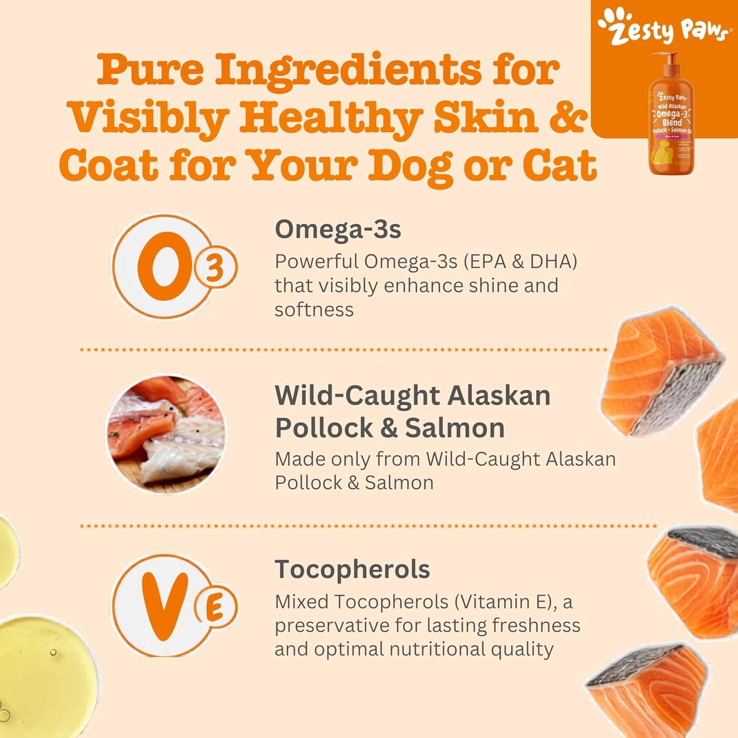 Nutrient rich dog food topper for joint and coat health