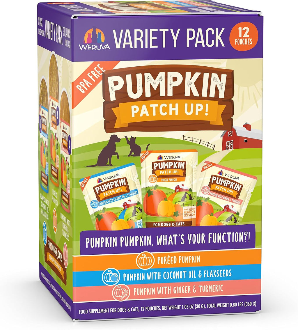 Weruva Pumpkin Patch Up!, Pumpkin Puree Pet Food Supplement for Dogs & Cats, 2.80oz Pouch (Pack of 12) - Image 13