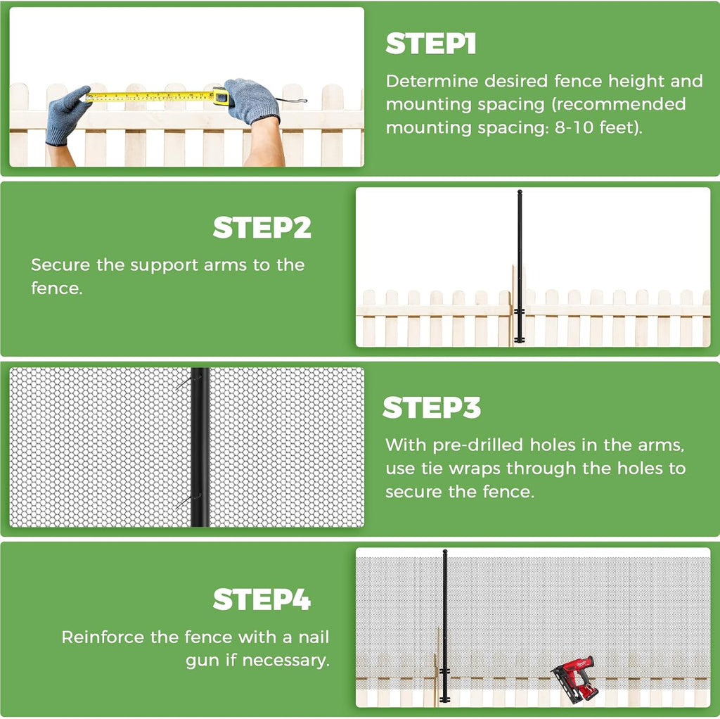Tpshke 100ft fence conversion kit hardware and accessories