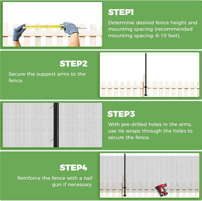 Tpshke 100ft fence conversion kit hardware and accessories
