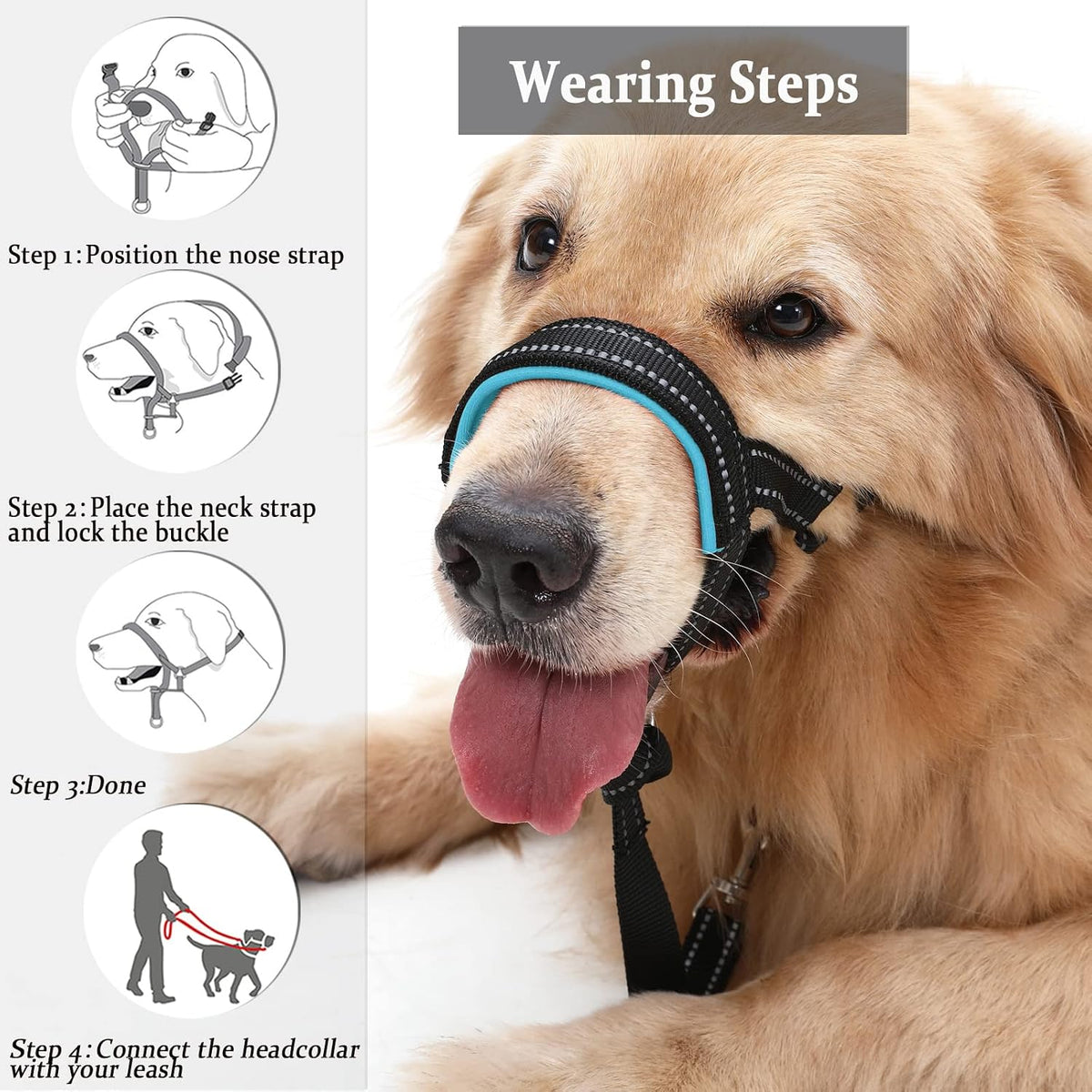 Barkless head collar showing durable alloy steel hardware