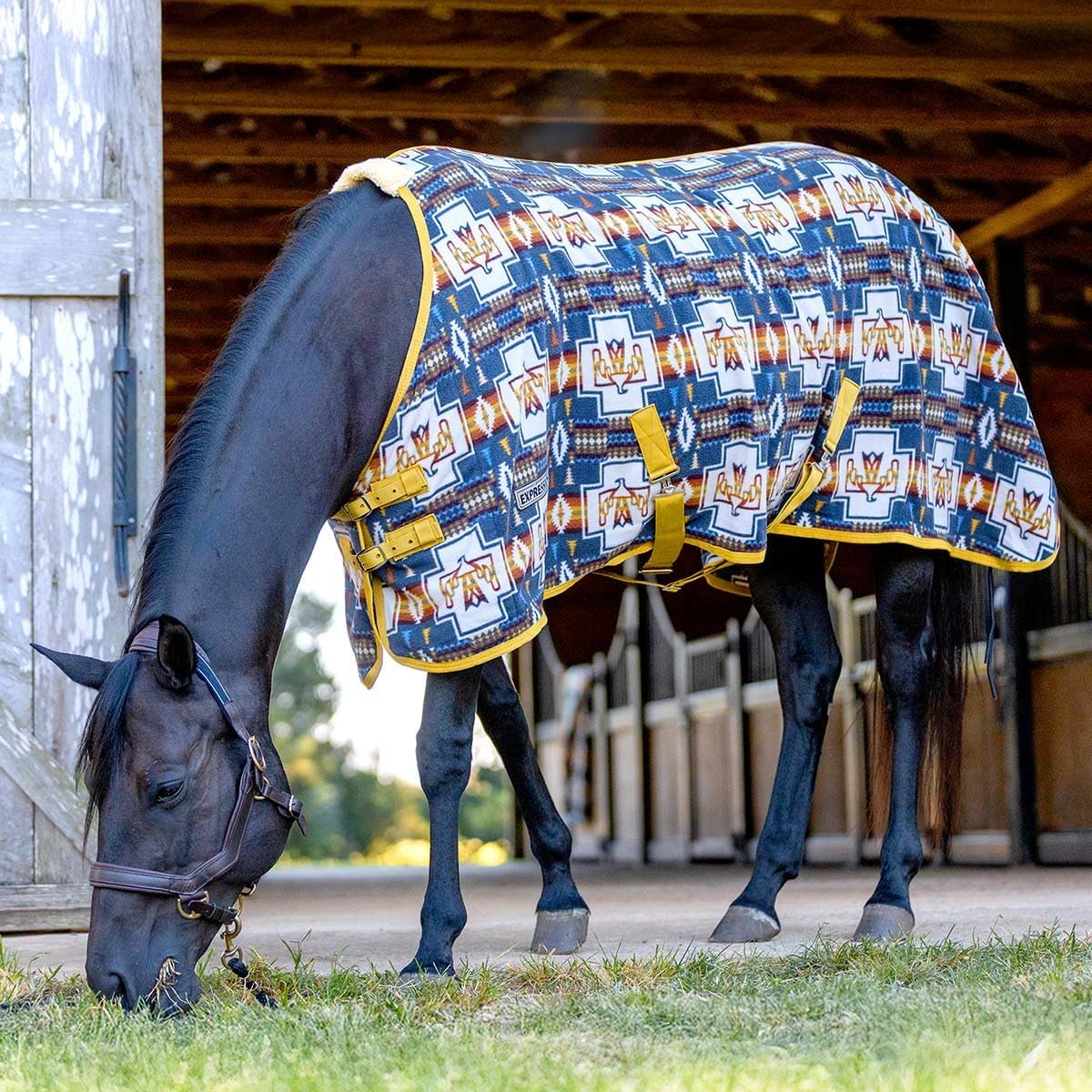 Jeffers Expression Standard Neck Fleece Cooler Horse Blanket, 78" - Lightweight Breathable Polyester Fleece Horse Cooler for Moisture Control, Drying, Layering, All Year Round Use - Equestrian Toile - Image 10