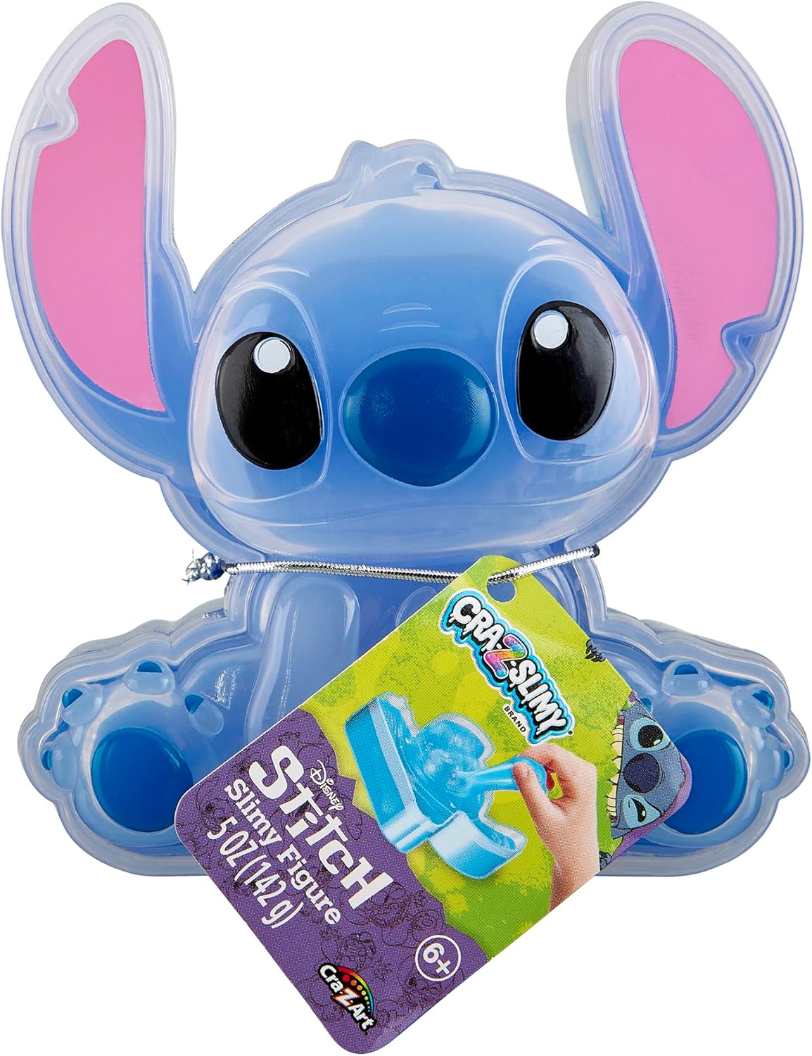 CRA-Z-Art CRA-Z-Slimy Disney Stitch Slime Toy front view showing blue slime inside character container