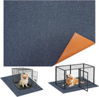 Rlinjyh large dog crate mat front view showing gray texture