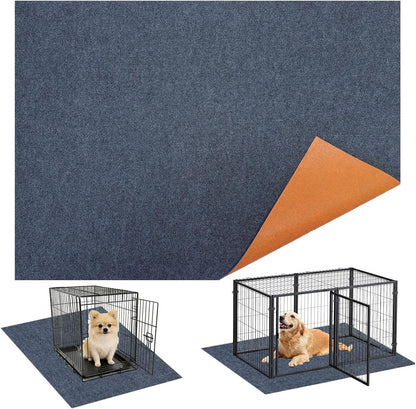Rlinjyh large dog crate mat front view showing gray texture