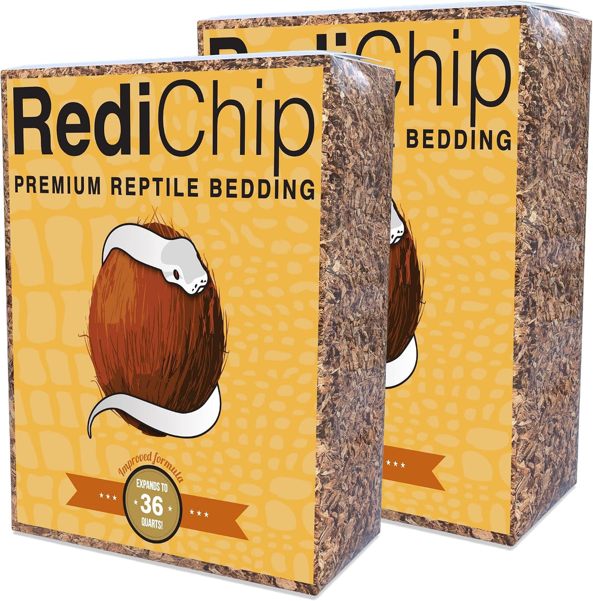 ReptiChip medium coconut chips in snake habitat