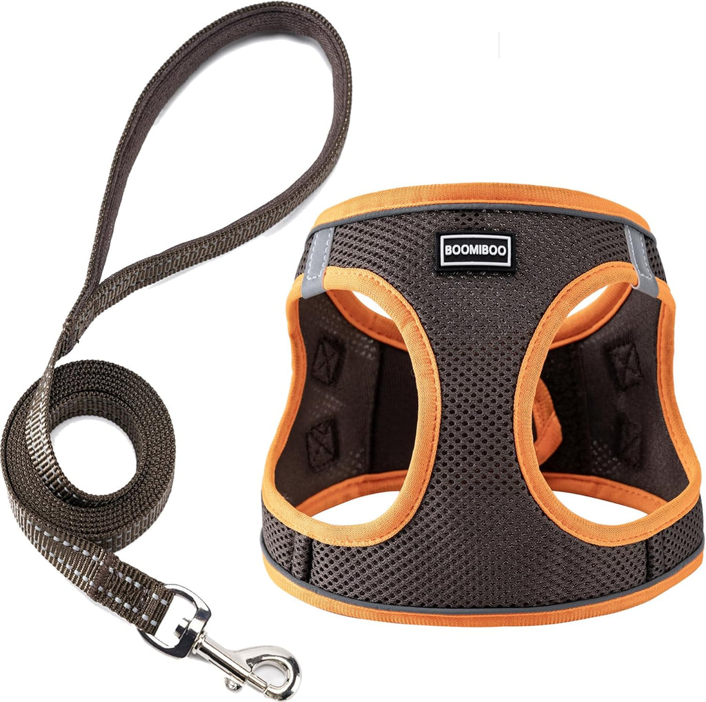 BOOMIBOO Dog Harness with Leash Set, No Pull Adjustable Reflective Step-in Puppy Pet Vest Harnesses for Small Medium Large Dogs and Cats,Pink XS - Image 15