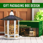 Wide top opening of Birdream wild bird seed feeder for easy refilling