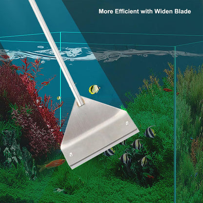 Fecsam aquarium cleaning accessories including the double sided sponge brush scrubber with non slip handle.