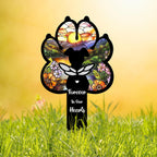 Cat Grave Marker Outdoor Memorial - 12in Metal Pet Memorial Plaque with Garden Cat Silhouette, Weatherproof Headstone for Yard or Indoor Tribute, Sympathy Gift for Loss of Cat - Image 10