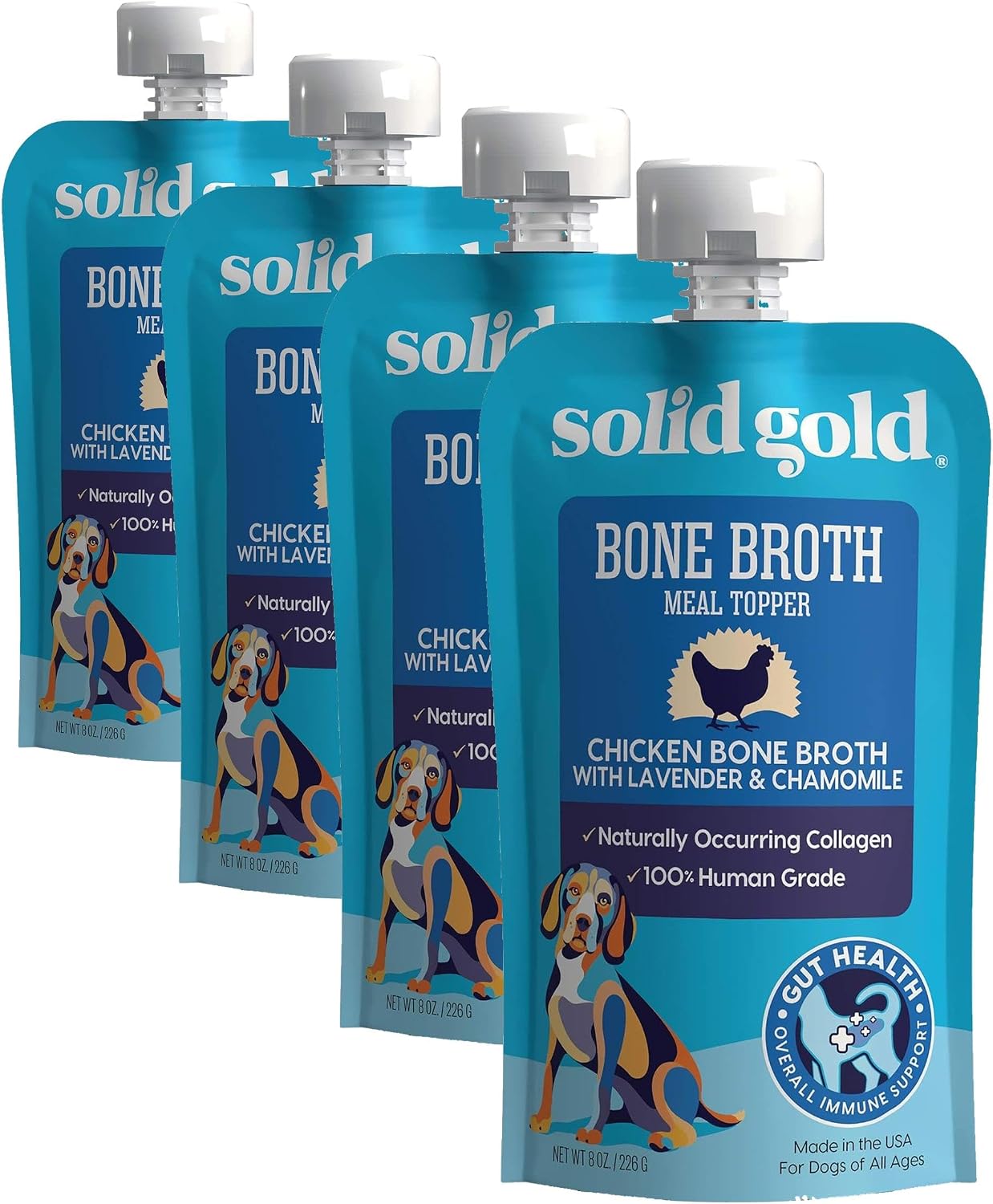 Solid Gold Beef Bone Broth for Dogs - Limited Ingredient Bone Broth Dog Food Toppers for Picky Eaters with Collagen & Superfoods - Dog Gravy Topper for Dry Food - Gut Health & Hydration - 12 Pack - Image 12