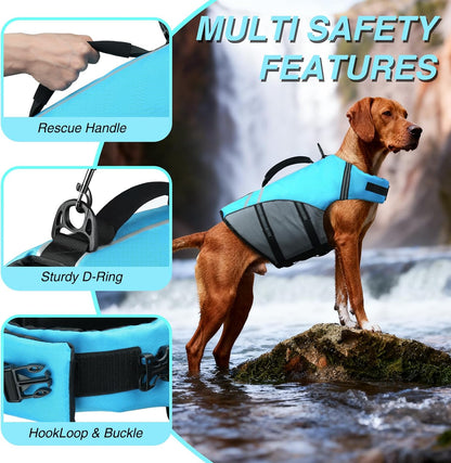 Vivaglory ripstop 600D pet life vest showing belly strap buckles