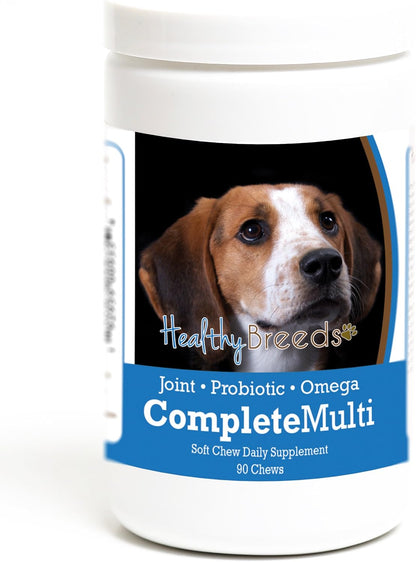 Healthy Breeds Doberman Pinscher supplement bottle side view showing ingredients