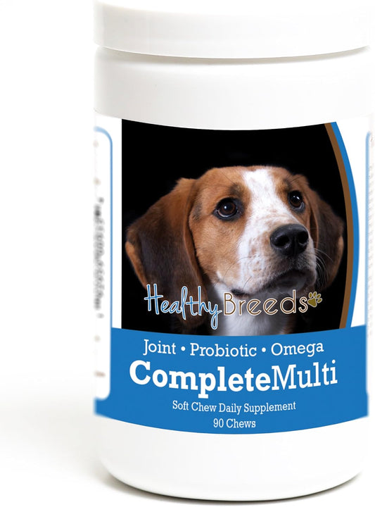 Healthy Breeds Doberman Pinscher supplement bottle side view showing ingredients