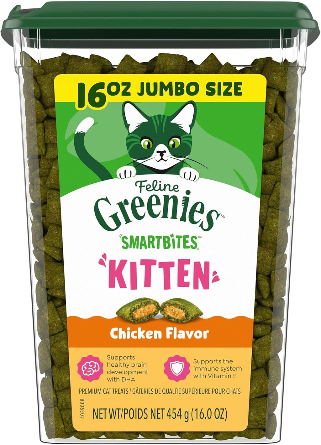 Greenies Feline Smartbites Kitten Treats, Chicken Flavor, 2.1 oz. Pouch - Image 11