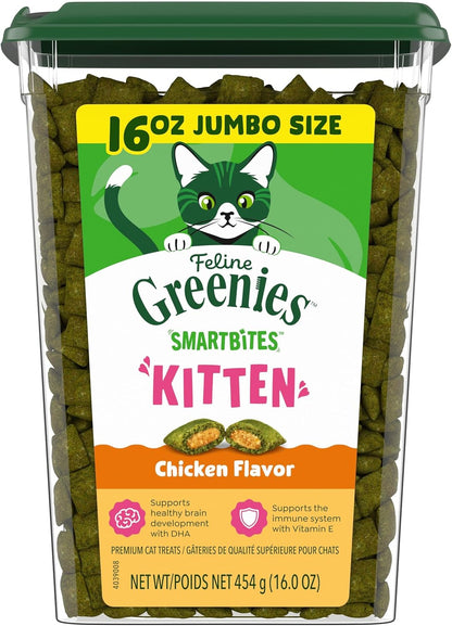 Greenies Feline Smartbites Kitten Treats, Chicken Flavor, 2.1 oz. Pouch - Image 11