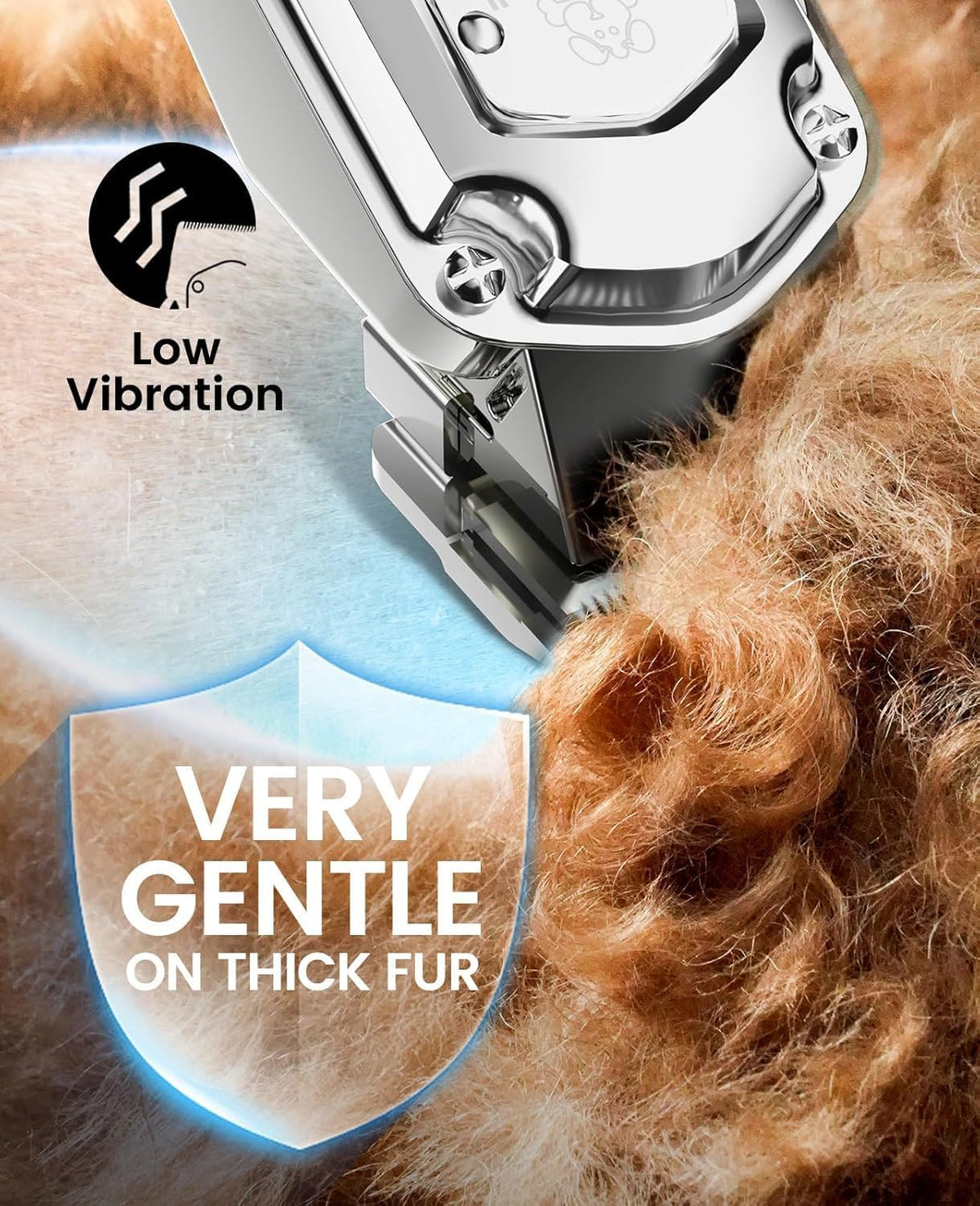 Oneisall professional pet shaver kit demonstrating safe skin protection attachment.