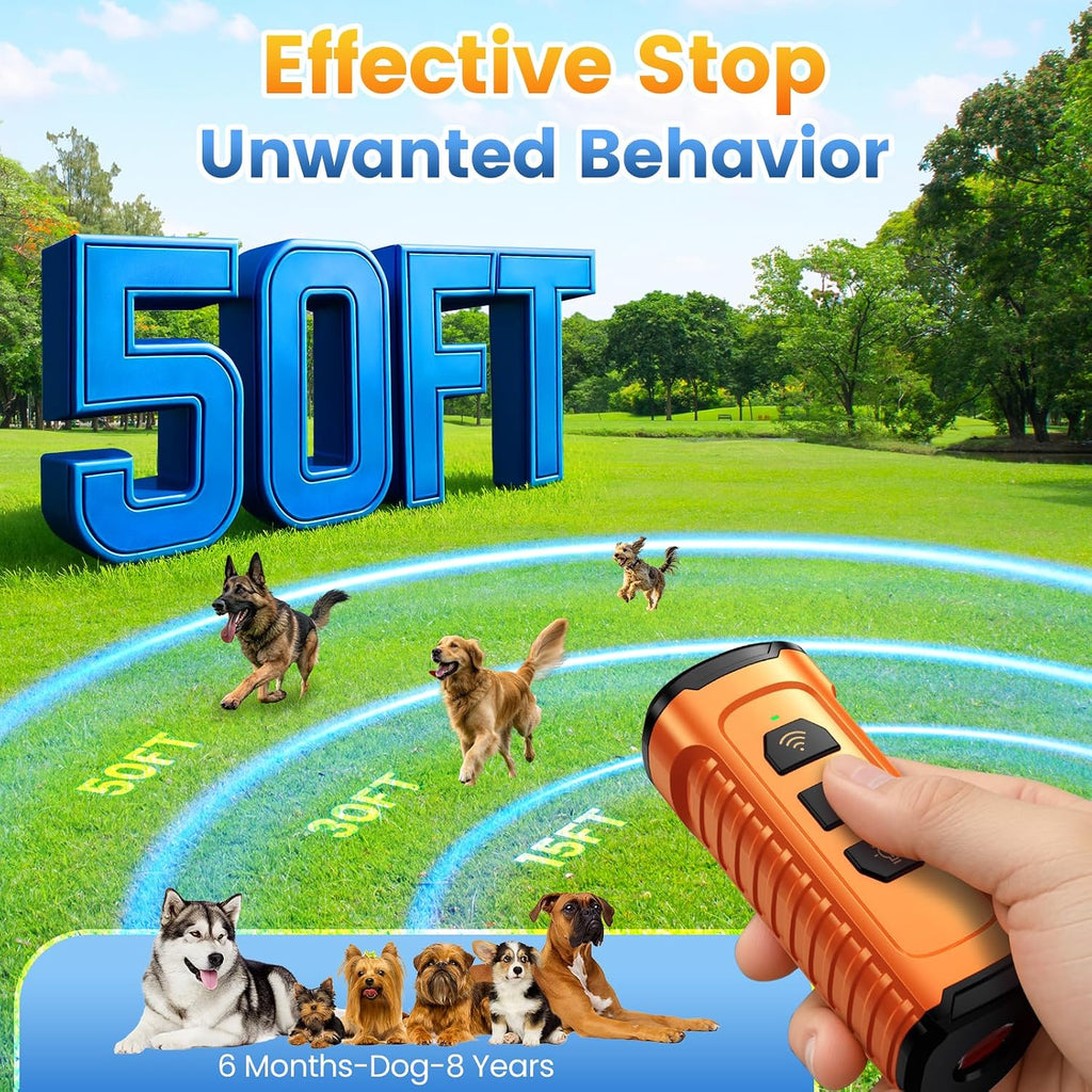 Cbersmg dog deterrent device demonstrating 50ft range