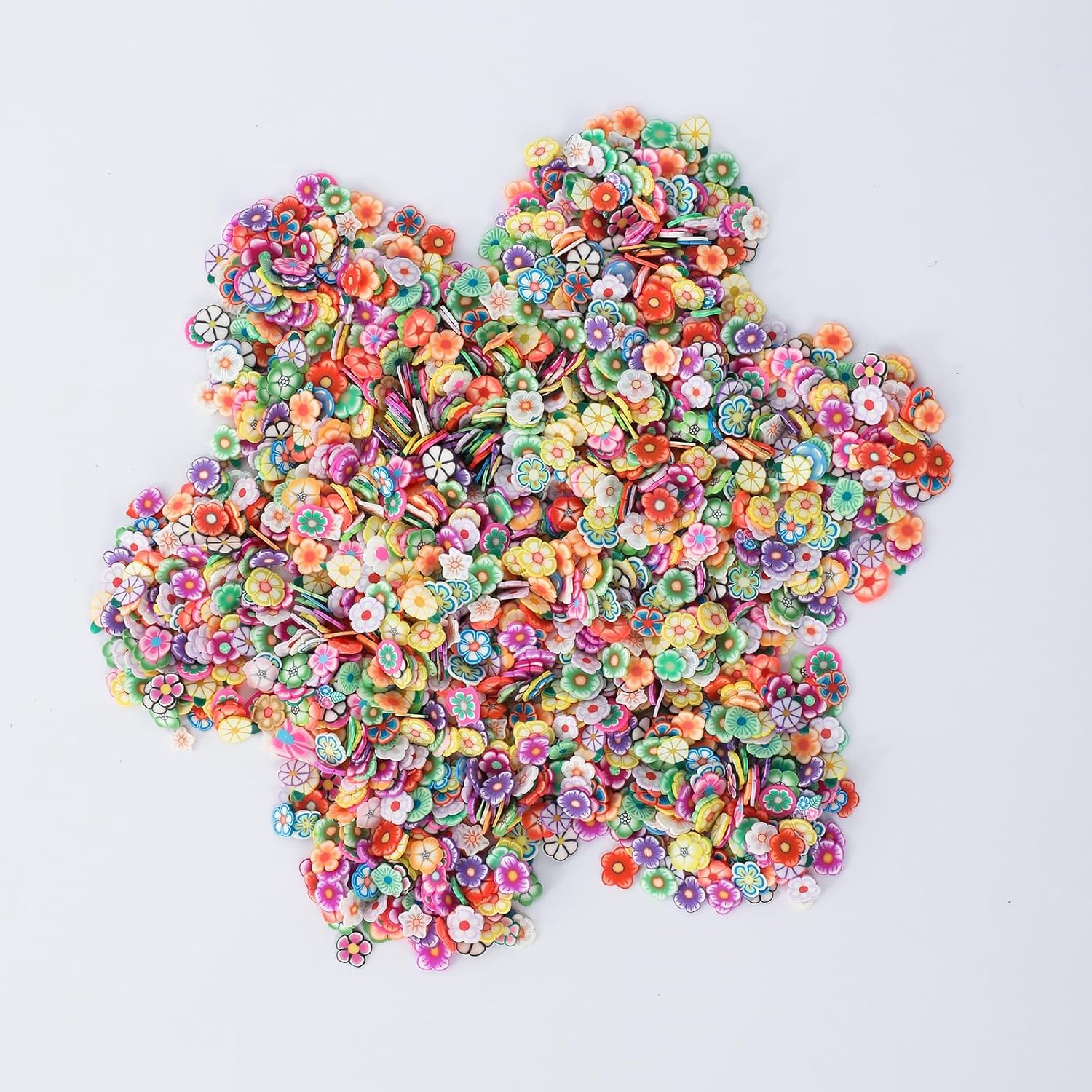 Hocibes 5000 Pieces Polymer Clay Flower Slices front view for nail art