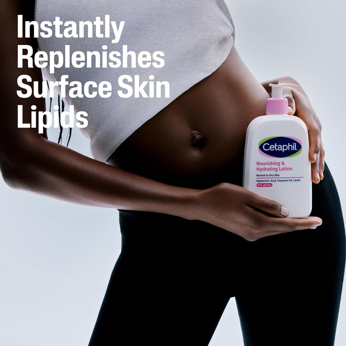 Cetaphil hydration lotion ingredients and usage display