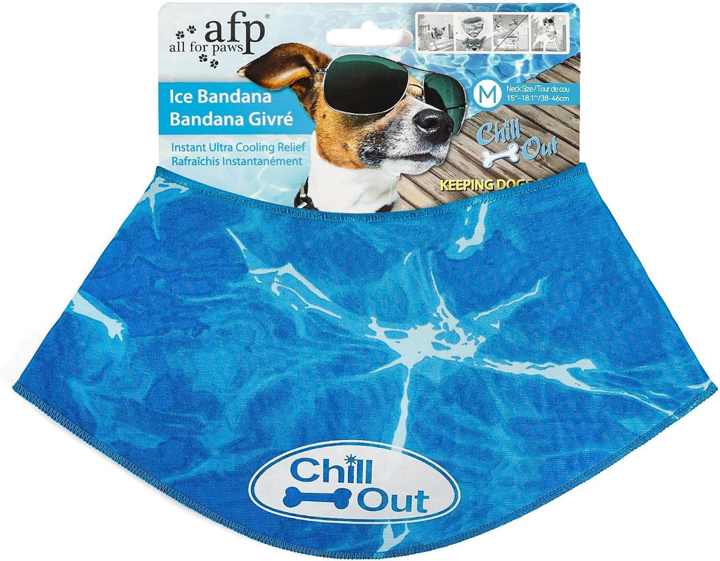 ALL FOR PAWS Dog Cooling Bandana, Cooling Bandanas for Large Dogs, Dog Cooling Neck Wrap, Cooling Scarf for Dogs, Blue Ice Dog Neck Cooler for Summer (L) - Image 12
