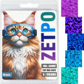Zetpo soft cat nail caps front view packaging with medium purple and blue colors