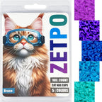 Zetpo soft cat nail caps front view packaging with medium purple and blue colors
