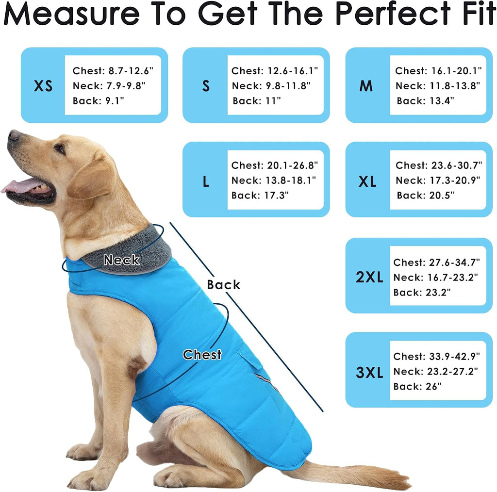 Petglad waterproof dog coat high collar style protection feature close up view