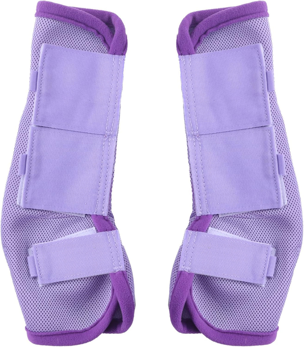 Breathable mesh horse fly leggings with wide secure hook and loop fasteners