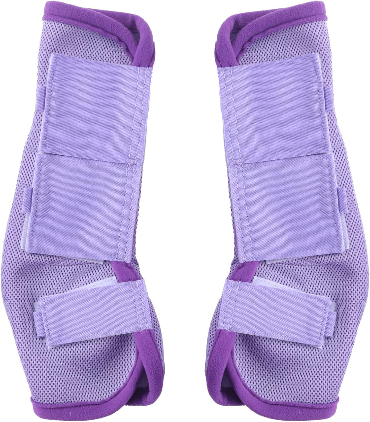 Breathable mesh horse fly leggings with wide secure hook and loop fasteners