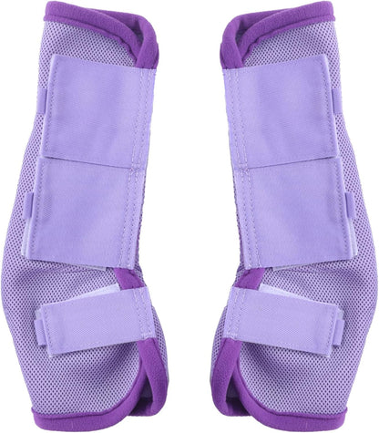 Breathable mesh horse fly leggings with wide secure hook and loop fasteners