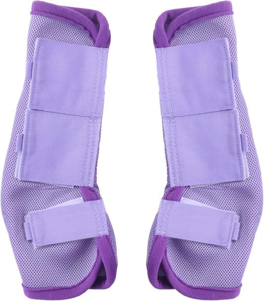 Breathable mesh horse fly leggings with wide secure hook and loop fasteners