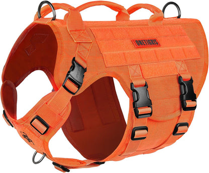 OneTigris Large Tactical Dog Harness, No Pulling Adjustable Dog Vest Harness, Heavy Duty Dog Harness with Handle, Large Hook and Loop Panels for Patch Black - Image 12
