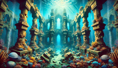 Underwater Cave Aquarium Background Rocks Water Plants Sunburst Landscape Fish Tank Background 24x12 Inches PVC Glass Container Decoration with Tapes - Image 10