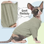 Dentrun cat sweater showing two-leg design and fit