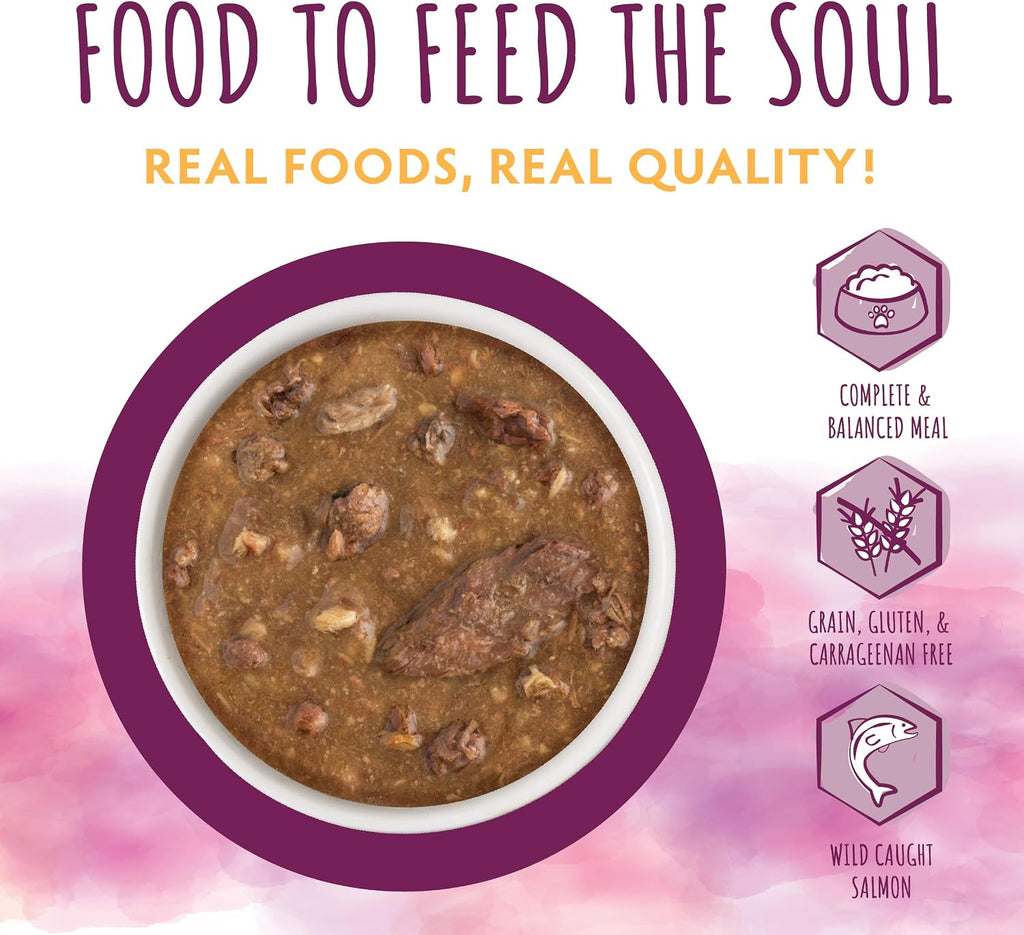 Pack of 8 Soulistic wet cat food cans for healthy feline nutrition