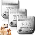 Audoc dog grooming replacement clipper blade front view showing ceramic cutter teeth.