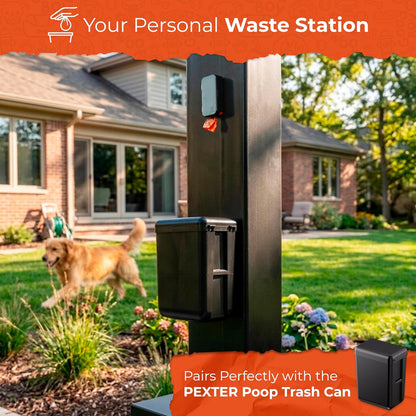 Pexter sleek dog waste rolls organizer container holding four rolls