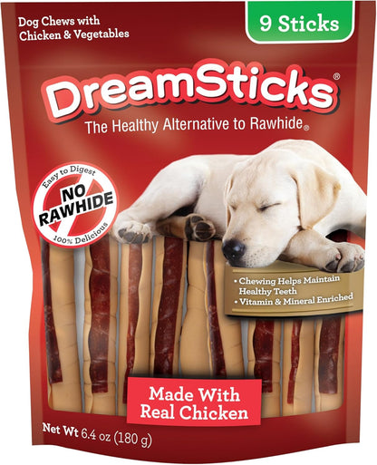 DreamBone Chicken Wrapped Mini Stick Dog Treats, Daily Rawhide-Free Chew, Digests Safely and Completely, With Real Protein, Chicken and Veggies, 15 count - Image 11
