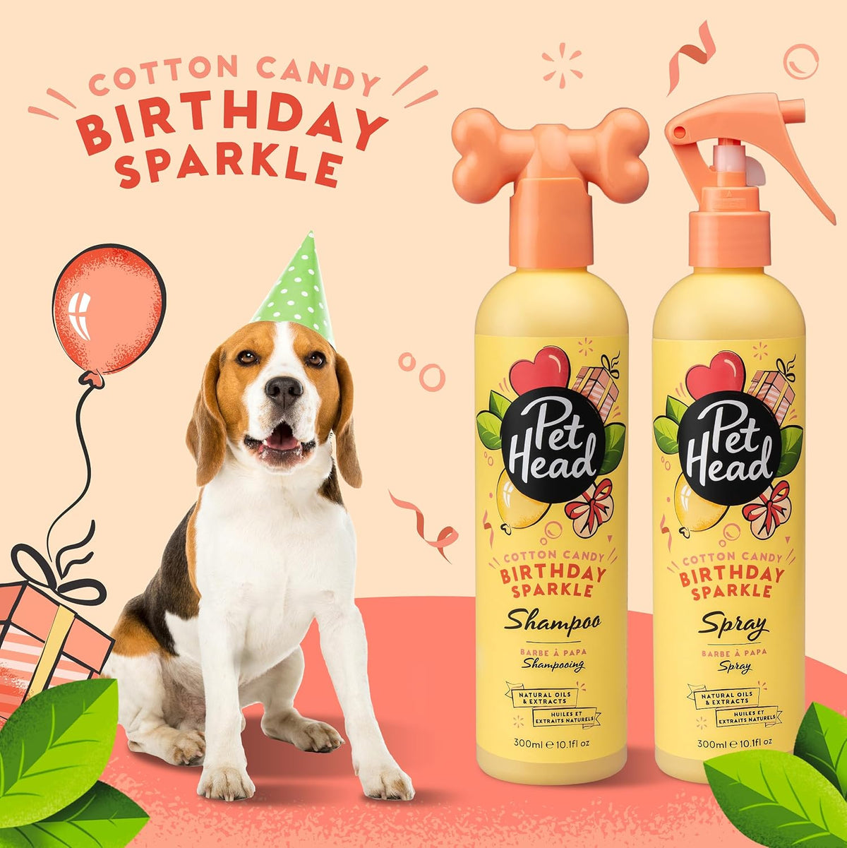 Close up of Pet Head Birthday Sparkle 300 ml dog deodorizer