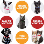 Tear resistant demonstration of hospital grade VetriMark animal ID collars.