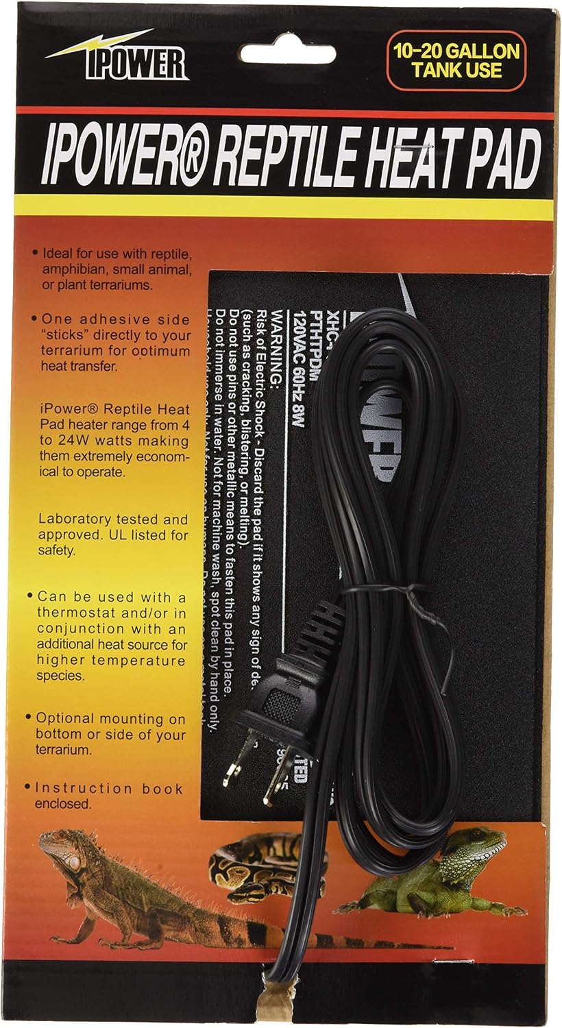 IPower reptile heat mat with power cord details