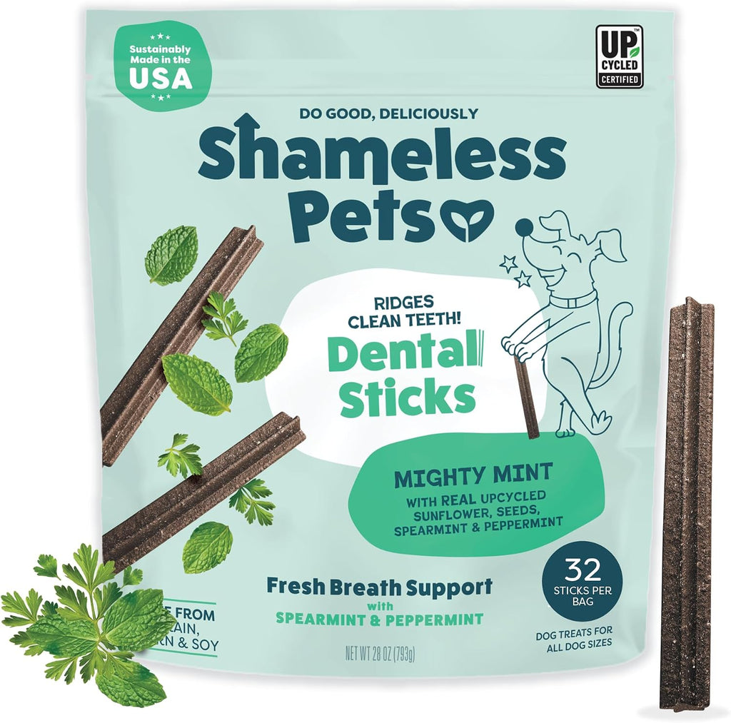 Shameless Pets Blueberry & Mint Dental Chews for Dogs, 8 Chews - Natural Dog Teeth Cleaning Treats with Fresh Breath Benefits | Grain-Free Dental Sticks for Small, Medium & Large Dogs - Image 11