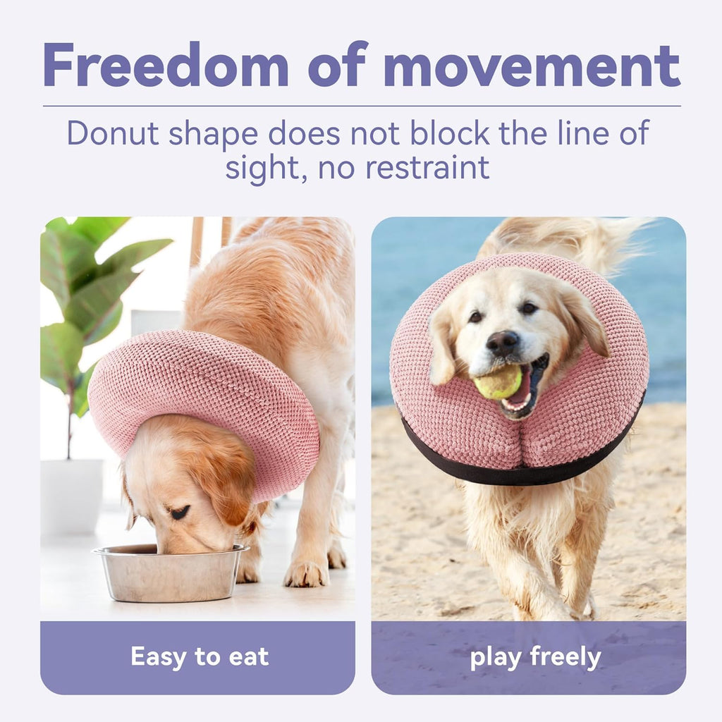 Loflaze pet recovery collar showing adjustable velcro strap detail