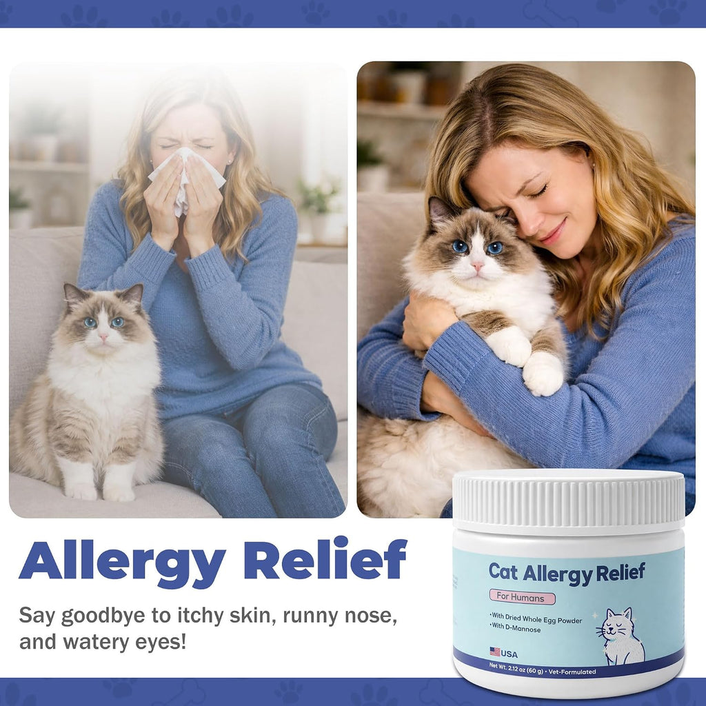 Veterinarian formulated feline allergy relief powder nutritional supplement facts label