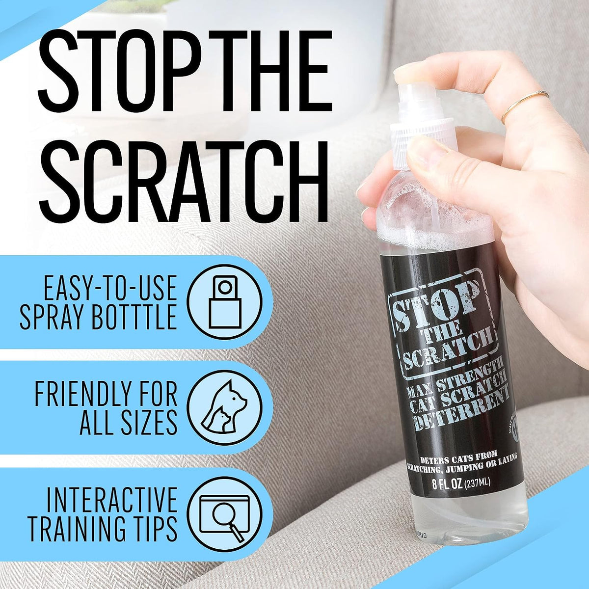 Emmy's Best thirty two ounce cat spray bottle back
