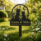 Personalized Cat Memorial Garden Stake, Custom Metal Cat Grave Marker with Name and Message, Cat Loss Sympathy Gift for Yard Garden Cemetery (Sleeping Cat) - Image 12