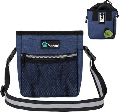 PetAmi Dog Treat Pouch, Pet Treat Pouch for Training, Dog Walking Bag Holder for Kibbles, Pet Food Toy, Dog Trainer Essentials Supplies, Poop Bag Dispenser, 3 Ways to Wear (Purple) - Image 9