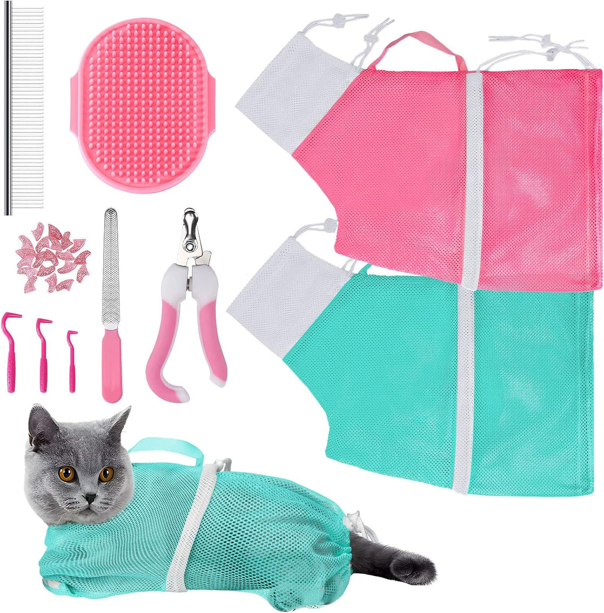 Full packaging contents of the USA imported professional cat grooming bundle