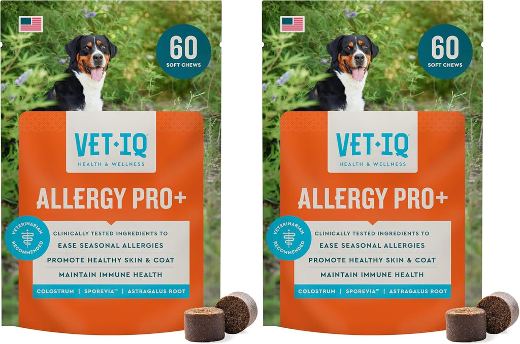 VetIQ Allergy Pro+ Soft Chews for Dogs, Dog Allergy Chews, Seasonal Support, Colostrum, Astragalus Root, Sporevia, Hickory Smoke Flavor, 60 Count - Image 10